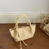 Bolso de Cubo Tejido de Alta Gama para Mujer 2026 Nuevo Estilo Coreano Bolso de Hombro Cruzado para el Trabajo Moda Elegante Bolso Plateado para Mujer