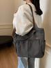 Bolsa de Tela Casual de Pedido Extranjero para Mujer 2026 Nueva Versátil Estudiante Universitaria Bolsa de Clase Gran Capacidad Bolsa de Hombro Tote para Viajes