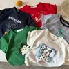 Camiseta de Manga Corta para Bebé Dibujos Animados Linda Algodón Puro Estilo Delgado Manga Media para Niños Modelo Nuevo Verano 2026 Camiseta para Niños Pequeños Niñas