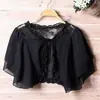 Chal Pequeño de Gasa Chaqueta Fina para Mujer Verano Nuevo Estilo Coreano Talla Grande Versátil Bolero Manga Corta Cárdigan Corto Ropa de Protección Solar