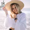 SHENGKE SHENGKE SK0091 Reloj de mujer con correa de malla creativa de moda de otoño Reloj sencillo para mujer
