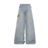 Jia Yi Ku 2026 Estilo Nuevo Estilo Páramo Retro Americano Teñido Sucio Lavado Pantalones de Pierna Ancha Pierna Recta Pantalones de Leñador con Salpicaduras de Tinta