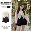 Traje de baño talla grande para mujeres ligeramente rellenitas, diseño conservador, efecto adelgazante, cubre el abdomen, estilo vestido de una pieza, talla grande, cubierta protectora solar, conjunto de dos piezas