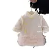 Vestido Princesa Doce Xiaosi para Meninas Vestido de Véspera de Ano Novo 2025 Novo Vestido para Bebê de Um Ano Moda Bebê Menina Vestido de Ano Novo Estilo Inverno