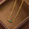 Colar de Prata Esterlina S925 com Zircônia de 12 Pedras de Nascimento Feminino Simples Transfronteiriço Inlaid Colorido Zircônia Moda Versátil Corrente de Clavícula