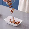 Tigela de Frutas Doméstica Estilo Japonês Caixa de Lanches Tigela de Frutas Tendência Retangular Prato Doméstico para Lanches e Frutas Secas
