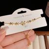 Série Dourada Personalidade Única Tendência Pulseira de Zircônia Luxo Leve Design Versátil Simples Sensação de Alto Padrão Joia de Mão Atacado