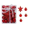 Venta al por mayor del fabricante Juego de Estrella para la Punta del Árbol 3cm/30 Piezas Bola de Navidad Caja de Regalo Decoración Festiva Árbol de Navidad Adornos de Bolas Pequeñas