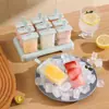 Forma de Sorvete Grau Alimentício Doméstica Multiuso para Fazer Picolés, Barras de Gelo, Sorvete, Bandeja de Cubos de Gelo, Caixa para Fazer Gelo