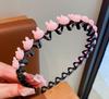 Diadema para el Cabello de Niña Artefacto para Acabado del Cabello Diadema Niñas Linda Presionador para el Cabello Diadema Accesorios para el Cabello Niñas Pequeñas Diadema Antideslizante para la Cabeza
