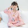 Pijamas para niños de primavera y otoño, de manga larga, finos, con dibujos animados, para niños de talla mediana y grande, para estudiantes y niños pequeños, conjunto de ropa de casa.