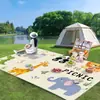 Esterilla de Camping para Exteriores, Esterilla de Picnic de Dibujos Animados, Esterilla de Camping Estilo Étnico para Viajes, Esterilla de Picnic, Esterilla Aislante para Calefacción por Suelo Radiante en Interiores