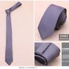Corbata de hombre 5CM lisa coreana super estrecha rojo grande vino tinto negro azul marino gris plateado gris oscuro