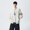 Sudadera para hombre nueva de otoño e invierno de comercio exterior al por mayor, chaqueta con capucha cárdigan de bloqueo de color moderno estilo americano, sudadera unisex