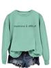Sudadera Suelta de Manga Larga con Cuello Redondo, Letra 'Amazon Wish', Redonda, Europea y Americana, Cara Cara, Costosa, Difícil