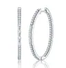 Venta Caliente Transfronteriza Brazalete de Oreja de Moissanita Chapado en Plata de Ley 925 Oro de 18 Quilates Pendientes Simples y Modernos Pendientes de Moissanita de Comercio Exterior Transfronterizo