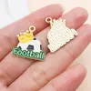 Fútbol Copa del Mundo Deporte Colgante de Aceite Goteante Accesorios de Joyería de Aleación DIY Colgante de Collar Llavero Insignia Conmemorativa