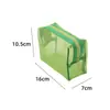 Bolsa de Maquillaje de Malla Transparente Tridimensional de Gran Capacidad, Bolsa Portátil para Guardar Artículos de Tocador de Viaje, Bolsa de Maquillaje, Bolsa Sencilla para Lápices de Cejas