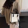 Bolso de mano elegante para mujer, bolso de mano informal de moda de 2024, bolso de hombro con contraste, moderno