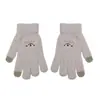 Guantes Smiley de Dibujos Animados Estilo Coreano Niña Dulce Lindo Invierno A prueba de Frío Terciopelo Engrosado Guantes de Estudiante Guantes de Pantalla Táctil