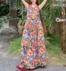 Vestido Largo sin Mangas Estilo Vacaciones de 26 Años con Estampado Dopamina, Dobladillo Amplio, Vestido Elegante de Lujo Ligero
