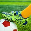 Primavera y Verano Nuevos Zapatos Deportivos para Niños Zapatos de Fútbol con Tacos Largos Zapatillas Bajas con Velcro Tacos para Niños