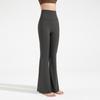 Calças de Yoga Flare de Cintura Alta com Sensação de Segunda Pele, Calças Fitness Levanta Bumbum, Calças de Yoga Pilates Femininas que Alongam as Pernas, Alta Elasticidade Justa