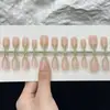 Adesivos de Unha Full-Size 30 Peças Sem Lixa, Sem Dobra, Sem Marca para Comércio Exterior Transfronteiriço, Pontas de Unha Estilo Francês Removíveis
