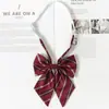 Corbata Jk Borgoña para Mujer, Estilo Japonés, Corbata de Rayas Perezosas Sin Nudo, Uniforme Académico, Foto de Graduación, Accesorio de Uniforme Escolar