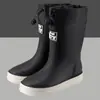 Nuevo Modelo 2025 Zapatos Impermeables para Exteriores para Niños con Puño Elástico, Botas de Lluvia de Moda para Niños y Niñas, Botas de Lluvia de Goma de Suela Suave de Caña Alta para Niños Pequeños