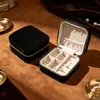 Caja de joyería portátil directa de fábrica con espejo, caja de joyería de lujo de alta gama, caja de almacenamiento de pulsera de cristal, collar, pendientes al por mayor