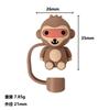 Tapa de Silicona para Popote Forma de Animal Terrestre Elefante Panda Tapón de Polvo Grado Alimenticio Fábrica Mayorista Stock Listo Se Puede Personalizar