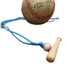 Bate de Béisbol de Madera Creativo de Venta Caliente Transfronteriza, Collar con Cordón de Béisbol Ajustable, Regalo de Coordinación para Eventos Deportivos