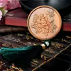 Estilo Chino Regalo Especial Sándalo Verde Portátil Espejo Cosmético Madera Maciza Portátil Tallado Pequeño Espejo Redondo para Extranjeros