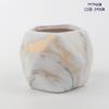 Vaso de cerâmica para plantas suculentas com impressão de transferência de água transfronteiriça com bandeja de bambu Jardinagem nórdica Planta suculenta em vaso Vela aromática para vaso