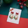 Set Combinado de Aretes Navideños de Hombre de Jengibre y Bastón de Caramelo de Amazon Europeo y Americano Accesorios Versátiles Transfronterizos para Aretes de Festival para Mujeres Venta al por Mayor