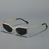 Gafas de Sol Metálicas Ojo de Gato, Gafas de Personalidad Estilo Europeo y Americano Poligonales, Gafas de Sol con Forma de Diamante Y2K Cyber Technology Runway de Amazon