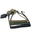 Cordón Táctico Universal Elástico Telescópico para Cintura de Mochila de Fanático Militar al Aire Libre, Cable de Acero con Muelle Anti-Pérdida, Cuerda para Pistola