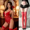 Lencería Sexy Tallas Grandes, Encaje Sedoso, Camisón Transparente Atrevido con Abertura en la Entrepierna, Body de una Pieza que No Requiere Quitarse, Dropshipping