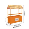 Carrito de flores de hierro para vendedor ambulante, carrito pequeño para mercados nocturnos, carrito de entrega de alimentos, puesto de comida móvil, carrito de snacks móvil para exteriores