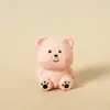 Adornos Creativos Hechos a Mano de Madera Maciza Tallada de Oso Dibujos Animados Lindos Animales Tallados en Madera Decoraciones de Escritorio Regalos Venta al por Mayor