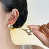 Brincos de Pétalas Estilo Floresta para Mulheres, Novos Brincos Populares com Zircônia Microcravejada para Mulheres, Luxo Leve, Design de Nicho Versátil, Modernos