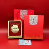 Crachá Corporativo Personalizado Logo Ouro Puro 999 Gato da Sorte Diário Ouro Ornamentos de Alto Padrão Presentes Decorativos para Negócios