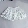 Estilo Deseo Puro Falda Corta de Volantes para Pastel Verano Nuevo Petite Anti-Exposición Cintura Alta Adelgazante Falda de Media Longitud Abullonada