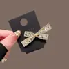 Pinza para el Cabello de Cristal con Zirconia y Lazo Estilo Lujo Ligero para Mujer, Pinza Simple y Elegante para Flequillo Lateral para Niñas, Pinza de Pato Estilo Hada