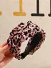 Nueva Diadema Retro Estampada de Leopardo para Primavera y Verano con un Toque de Lujo, Diadema Trenzada de Parte Alta, Diseño Ensanchado para Hacer que la Cabeza se Vea Más Pequeña