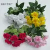 Buquê Pequeno de Rosas com 7 Flores para Decoração de Sala de Estar, Mesa de Jantar, Decoração de Cerca, Flor de Seda, Arranjo de Flores Plásticas, Arranjo de Paisagismo