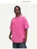 Camiseta retro de manga corta, lavada con efecto copo de nieve, corte holgado, talla grande, camiseta de algodón lavado estilo vintage, marca de moda, algodón puro, camisa de manga corta teñida con cera