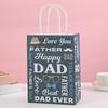 Nueva Bolsa de Regalo para el Día del Padre Bolso de Mano Festivo Bolsa de Empaque Bolsa de Regalo de Cumpleaños Bolsa de Papel para Regalo de Mano de Cartón Blanco