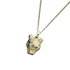 Colar Cruzado Europeu e Americano Banhado a Ouro Real 18K Leopardo Micro-Incrustado Vintage Zircônia Aço Titânio Moda Nicho Corrente de Pescoço Joia